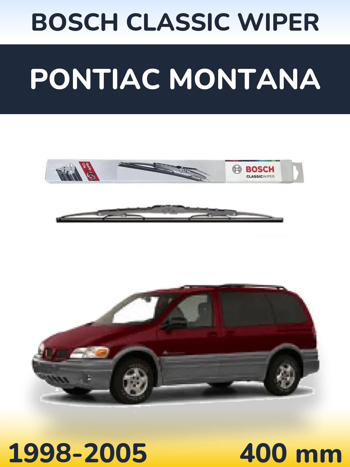 Задний дворник BOSCH Classic Wiper 400 мм для Pontiac Montana 1998-2005