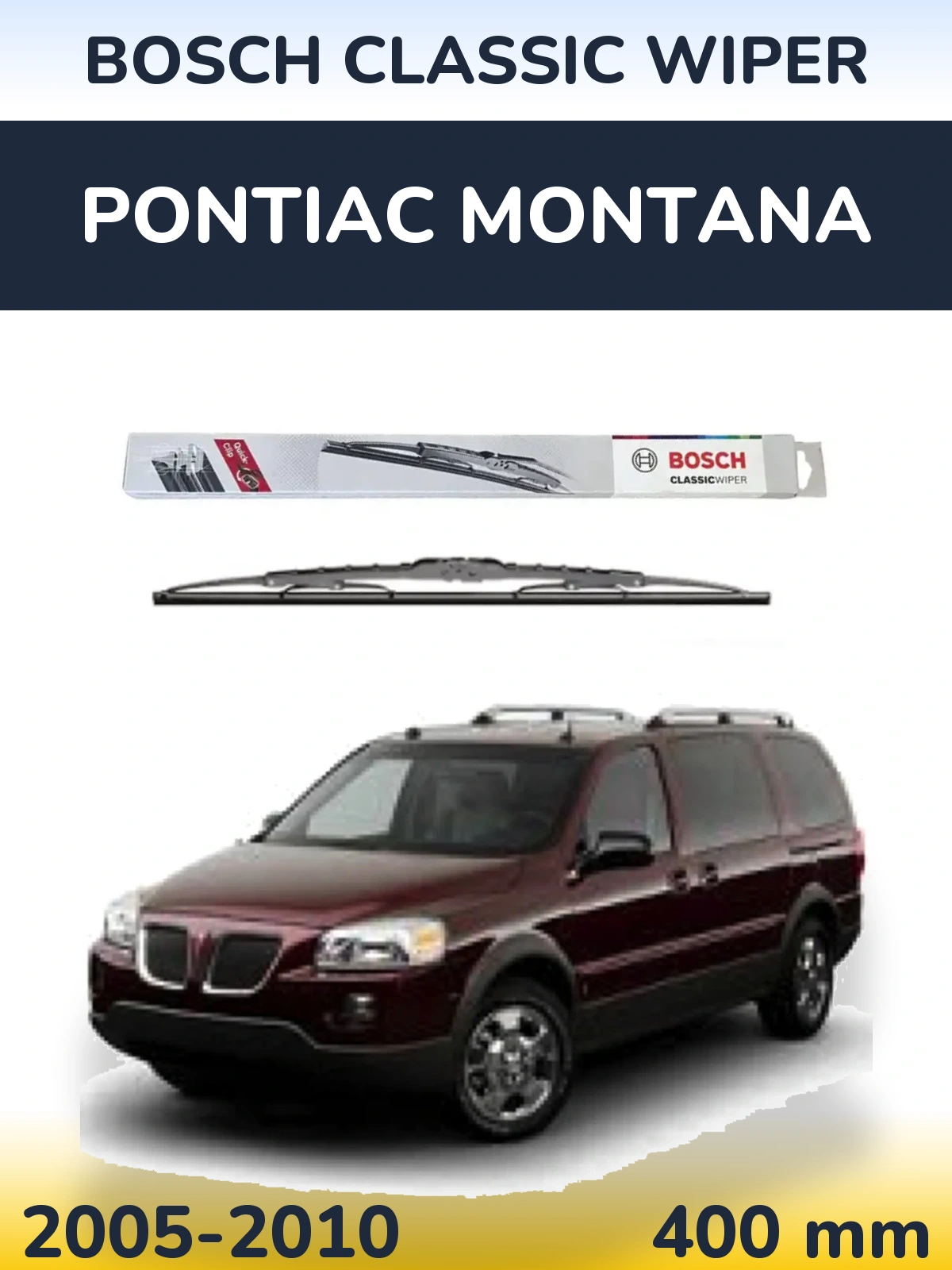 Задний дворник BOSCH Classic Wiper 400 мм для Pontiac Montana 2005-2010