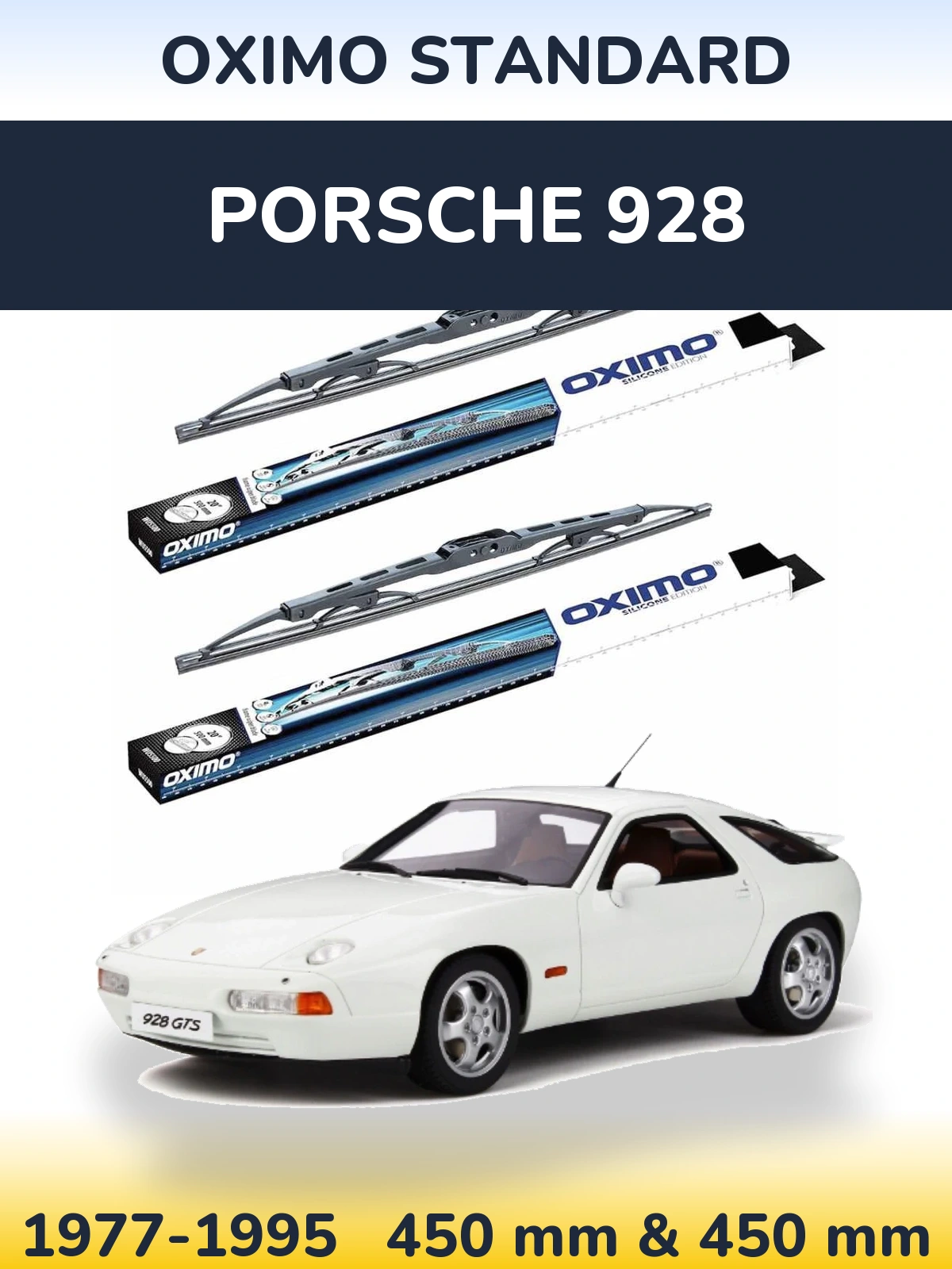 Komplet przednich wycieraczek Oximo Standard 450 & 450 mm do Porsche 928 1977-1995