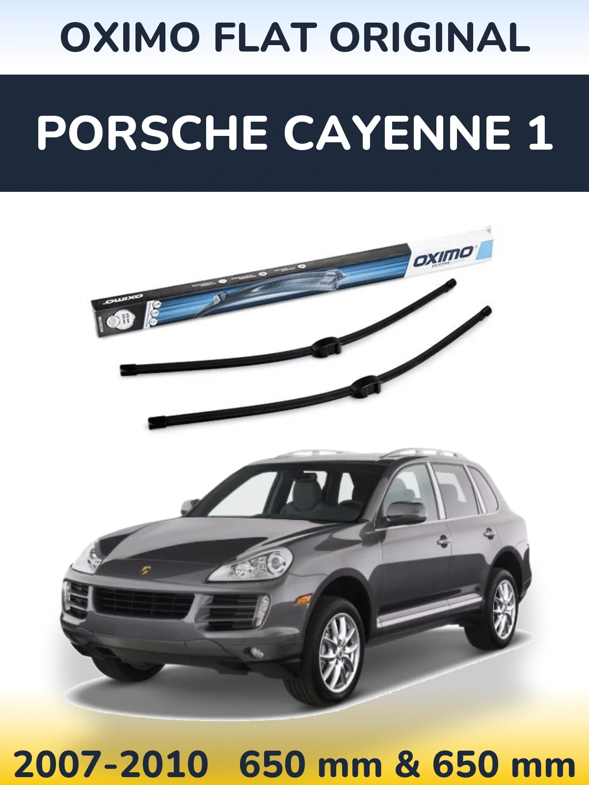 Комплект передних дворников Oximo Flat Original 650 & 650 мм для Porsche Cayenne 1 2007-2010
