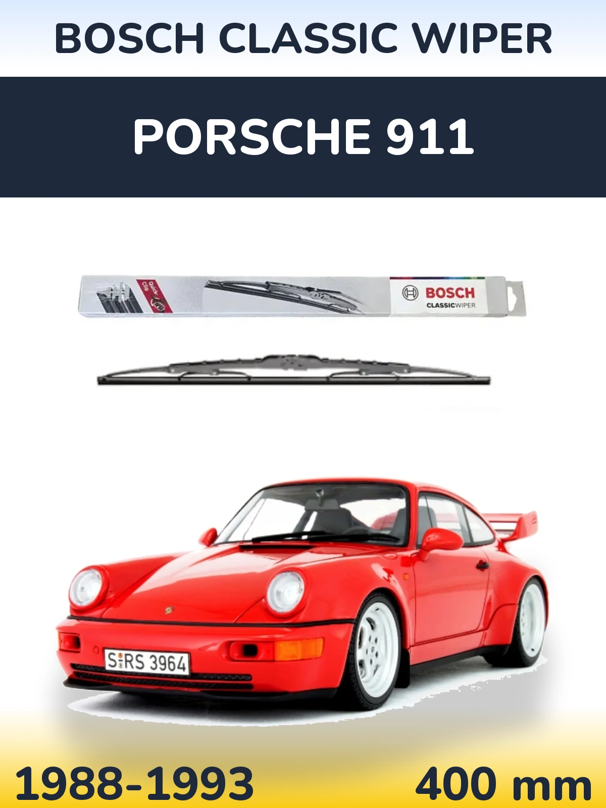 Задний дворник BOSCH Classic Wiper 400 мм для Porsche 911 1988-1993
