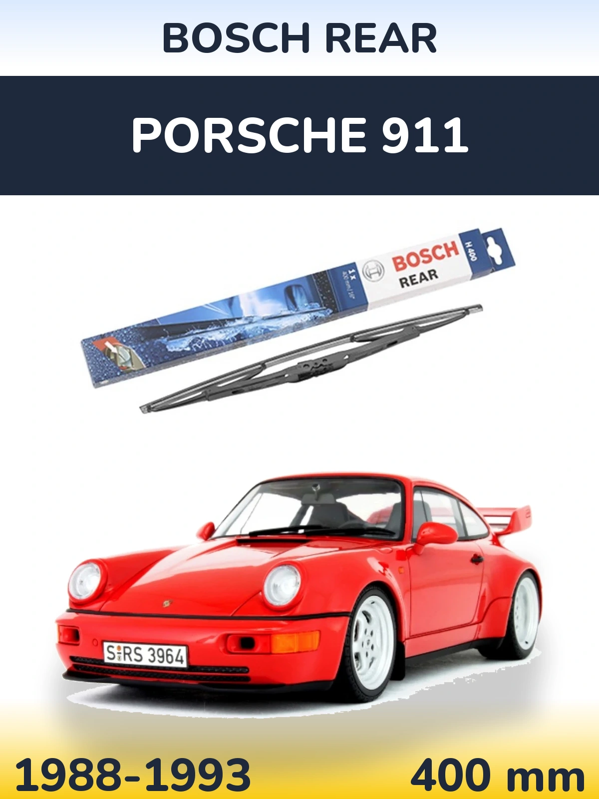 Задний дворник BOSCH Rear 400 мм для Porsche 911 1988-1993