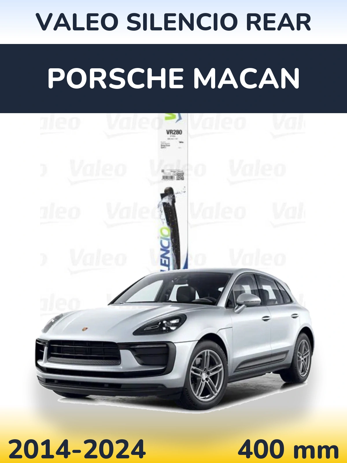 Rear wiper blade Valeo Silencio Rear 380 mm for Porsche Macan 2014-2024