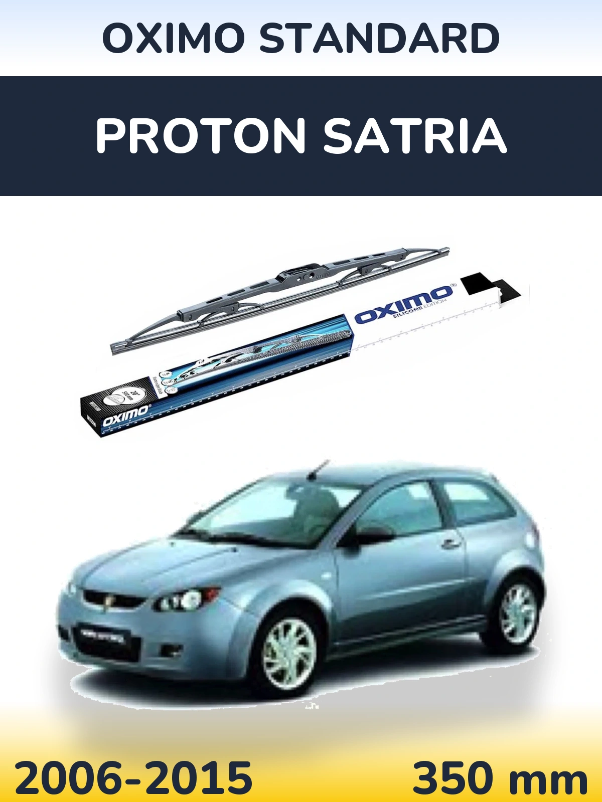 Rear wiper blade Oximo Standard 350 mm for Proton Satria 2006-2015