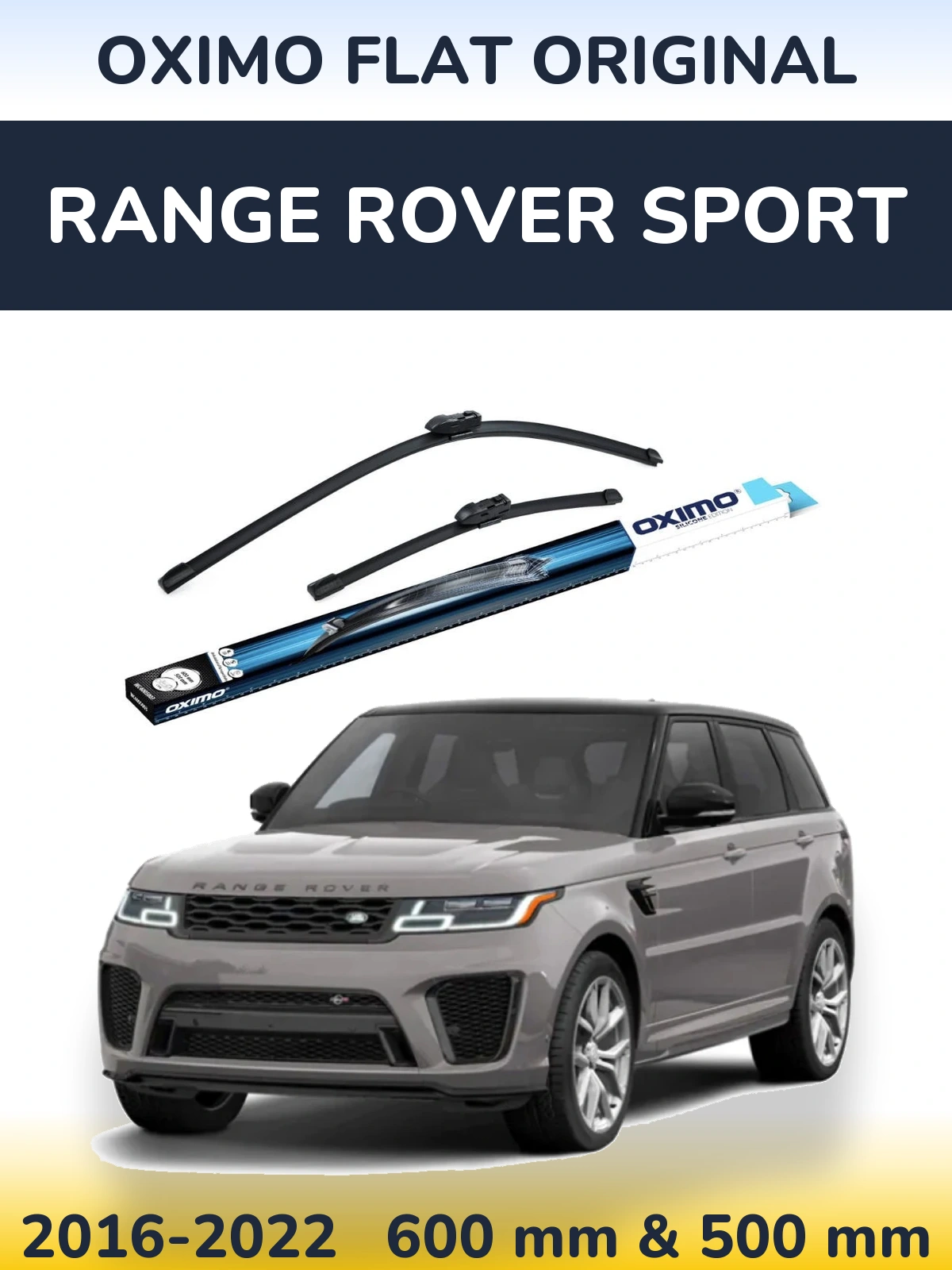 Komplet przednich wycieraczek Oximo Flat Original 600 & 500 mm do Range Rover Sport 2016-2022