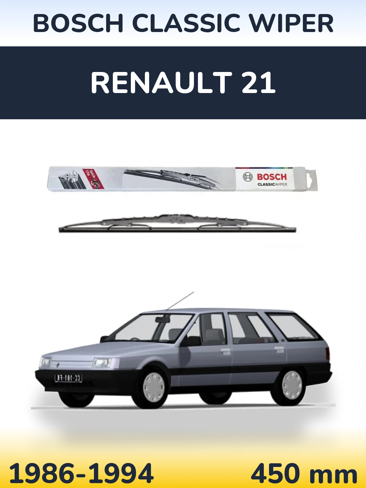 Tylna wycieraczka BOSCH Classic Wiper 450 mm do Renault 21 1986-1994