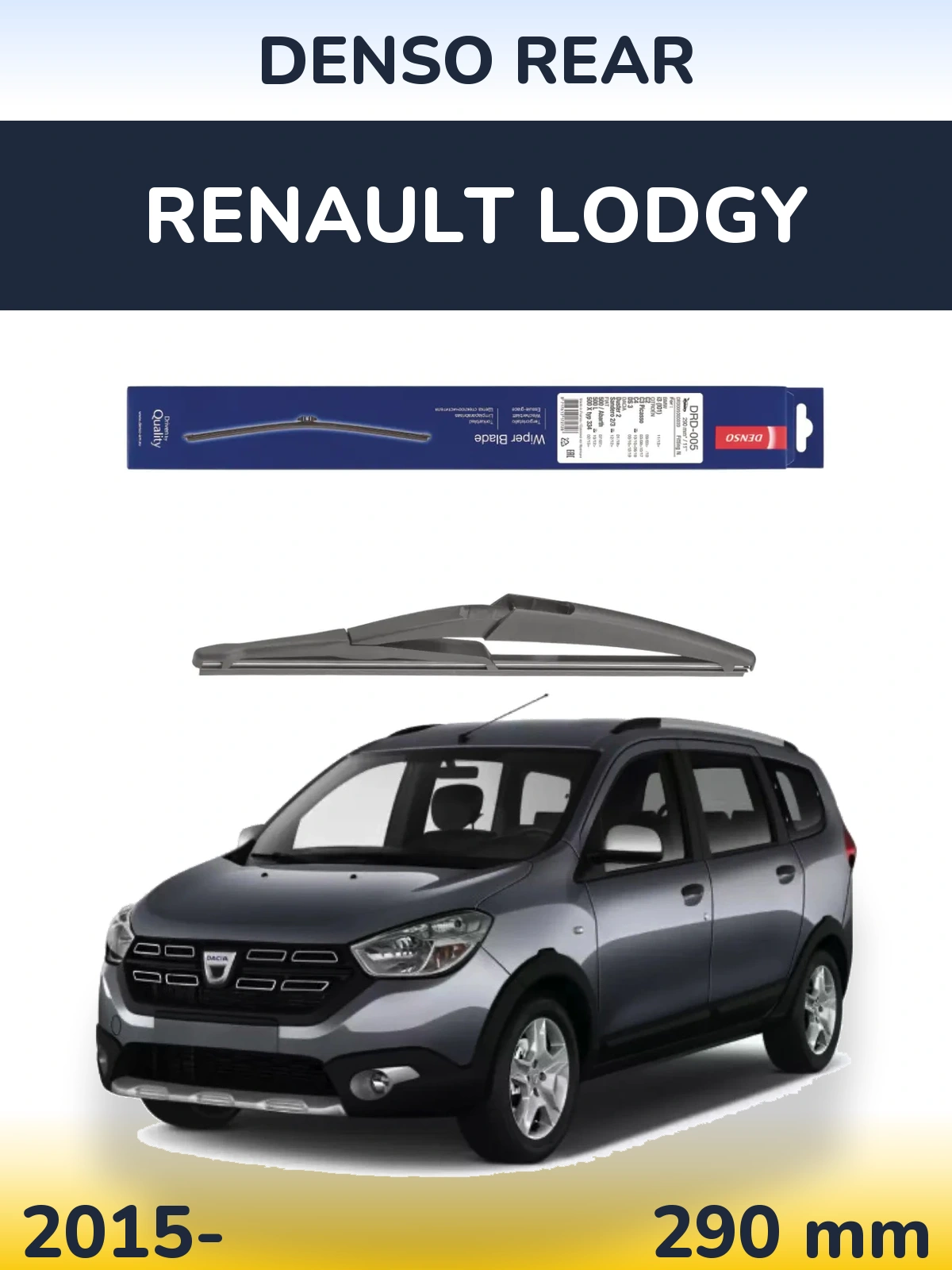 Tylna wycieraczka Denso Rear 290 mm do Renault Lodgy 2015-2026