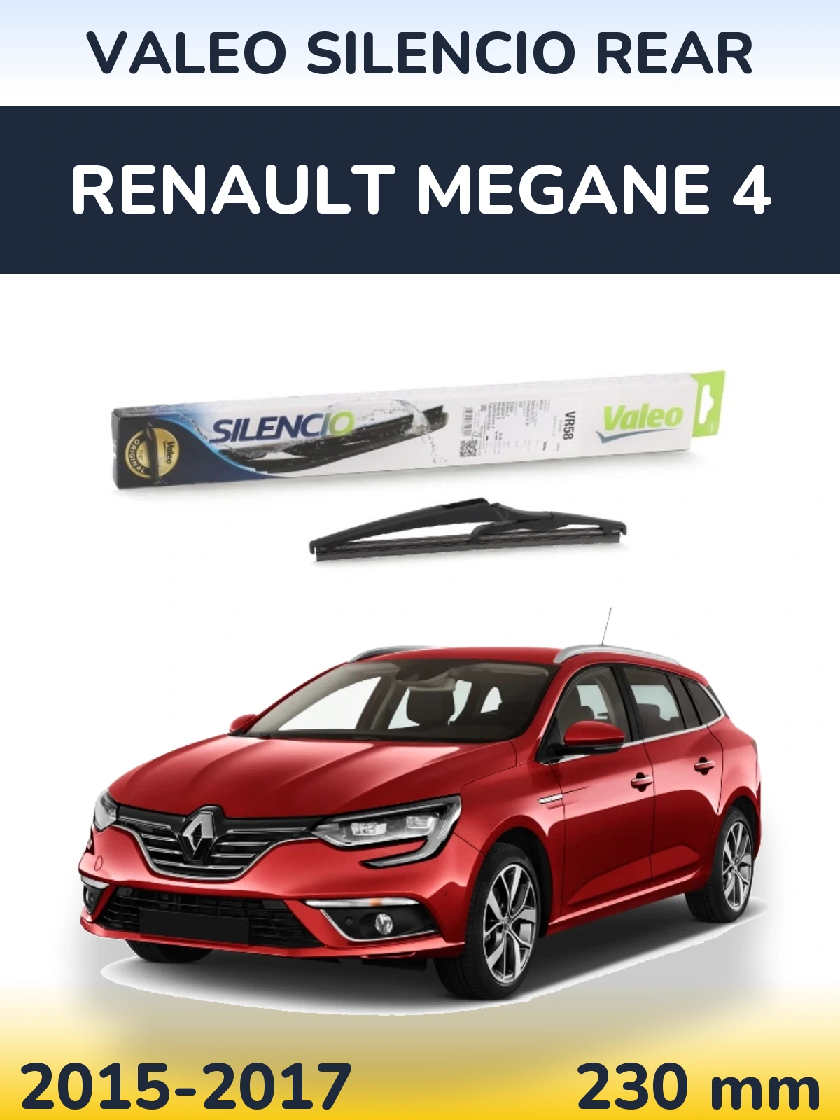 Задний дворник Valeo Silencio Rear 240 мм для Renault Megane 4 2015-2017