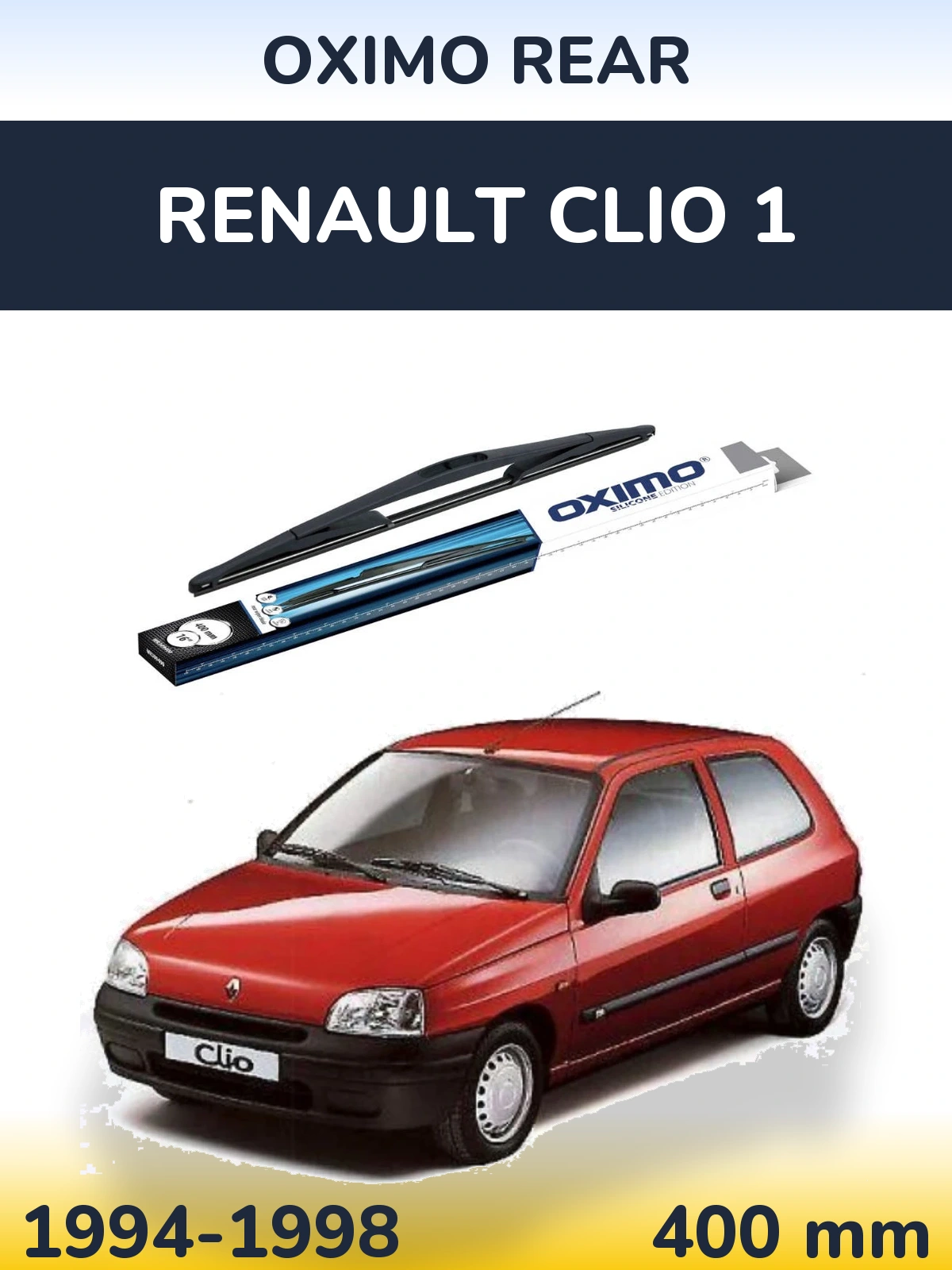 Задний дворник Oximo Rear 400 мм для Renault Clio 1 1994-1998