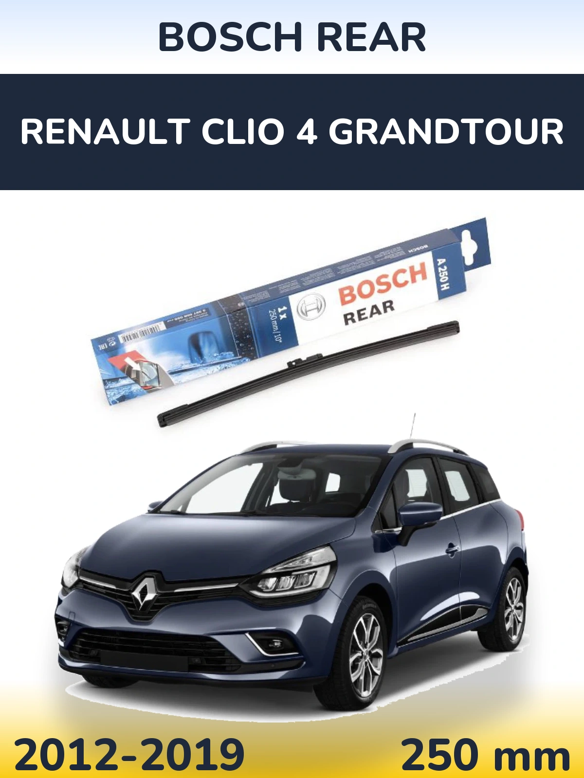 Задний дворник BOSCH Rear 250 мм для Renault Clio 4 Grandtour 2012-2019