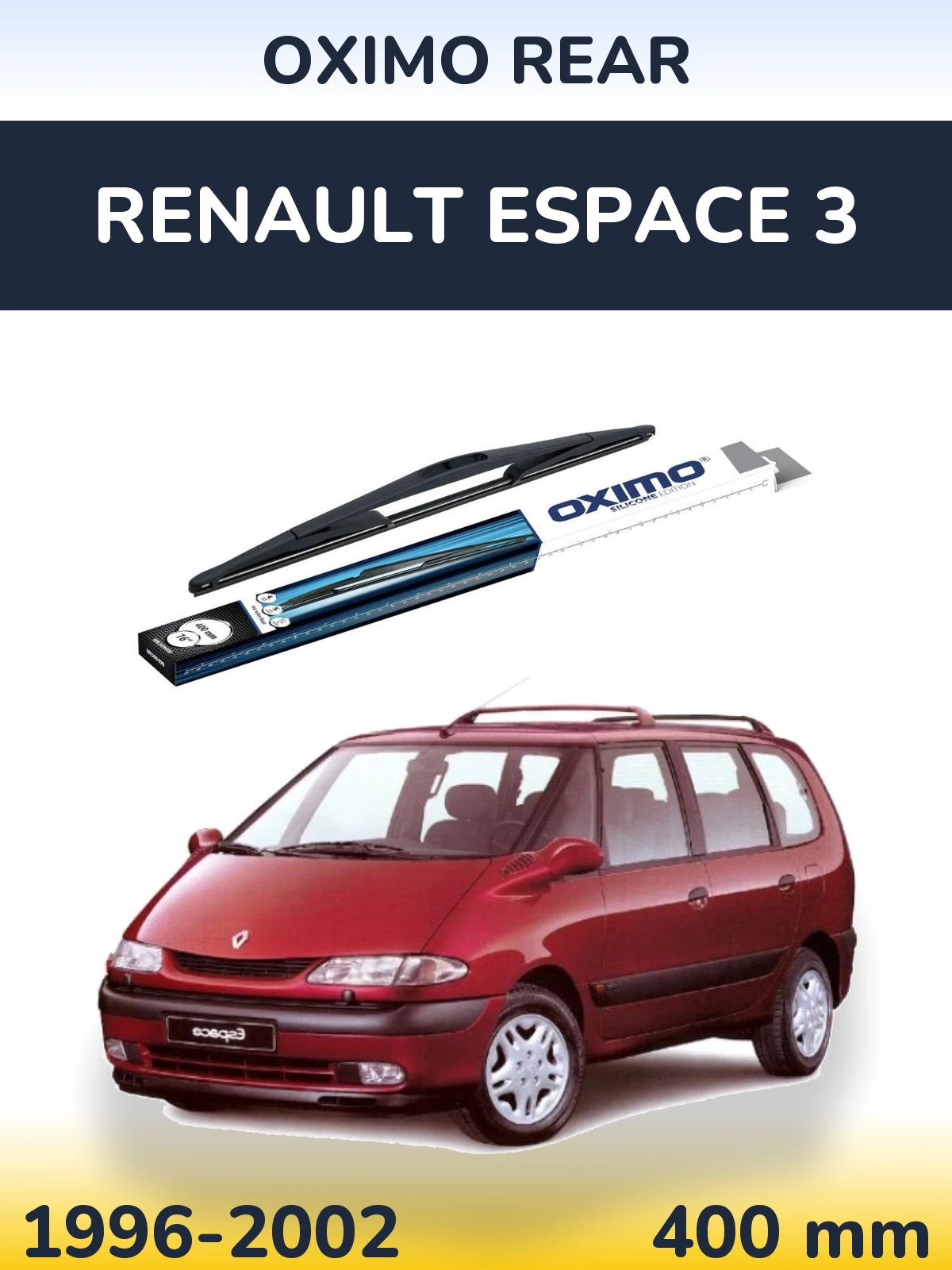 Rear wiper blade Oximo Rear 400 mm for Renault Espace 3 1996-2002