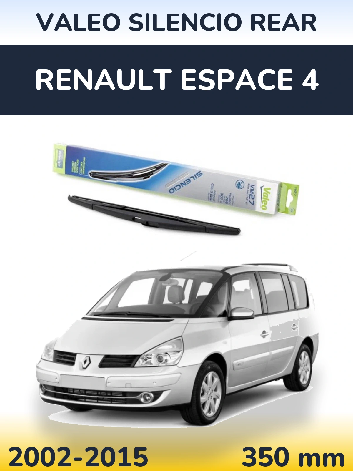 Rear wiper blade Valeo Silencio Rear 350 mm for Renault Espace 4 2002-2015