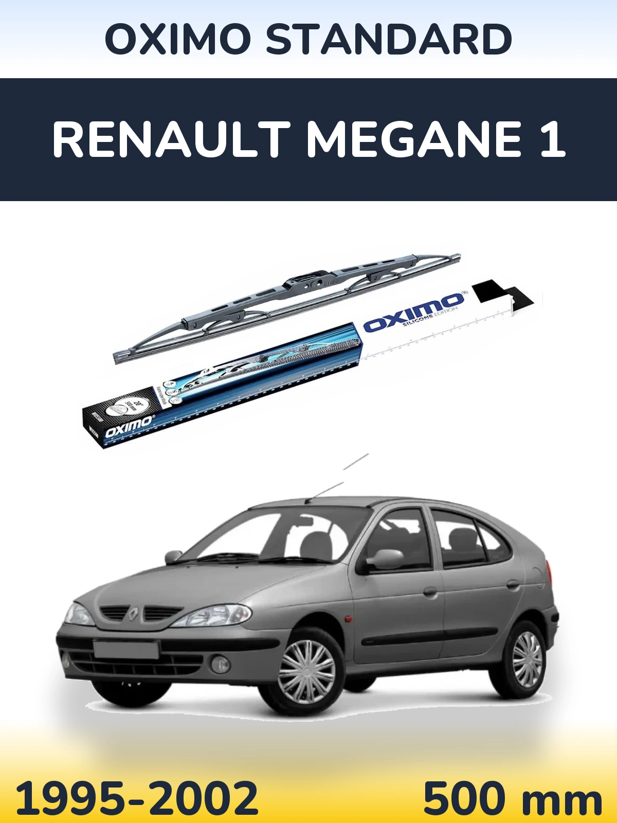 Rear wiper blade Oximo Standard 500 mm for Renault Megane 1 1995-2002