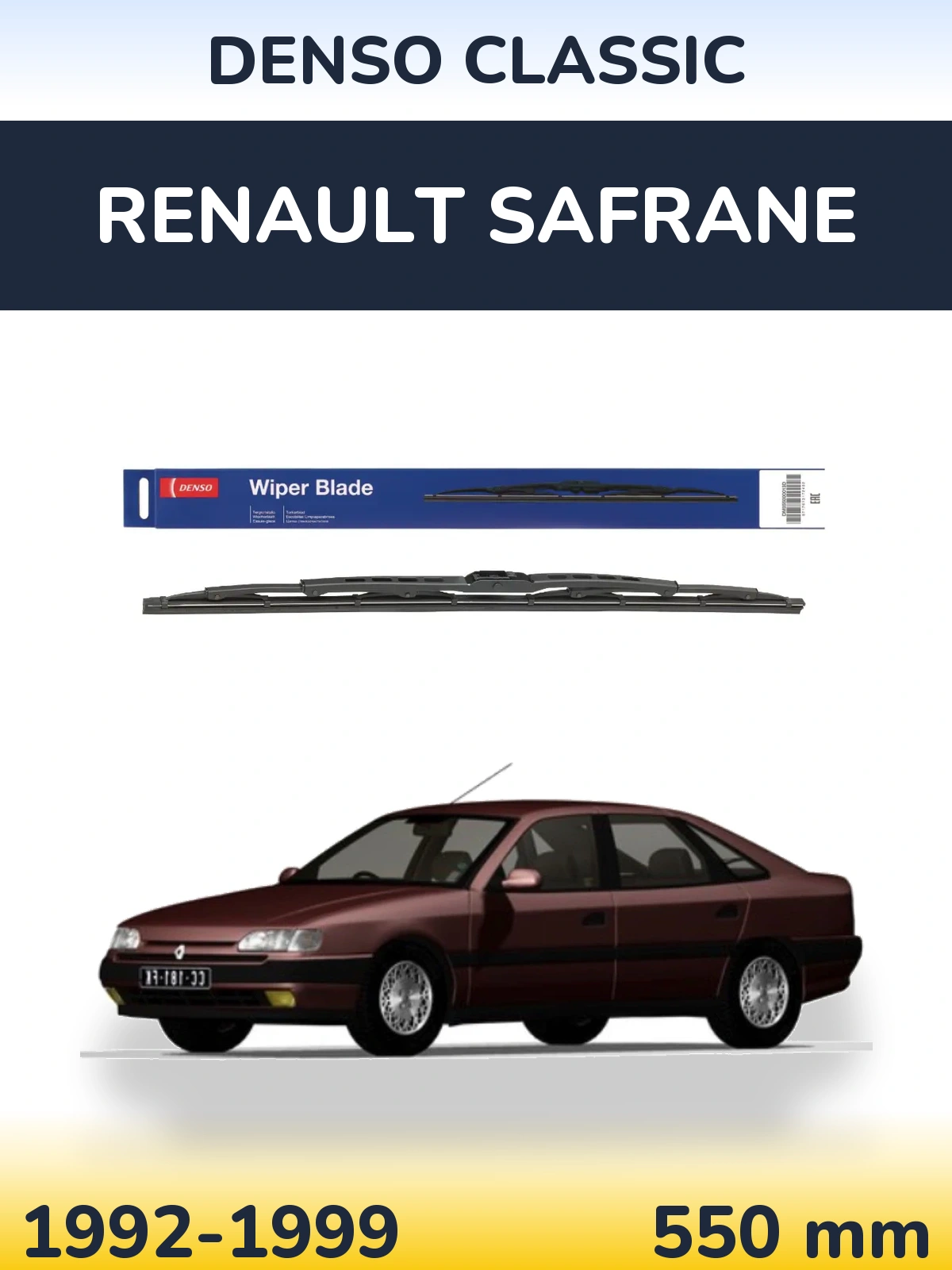 Задний дворник Denso Classic 550 мм для Renault Safrane 1992-1999