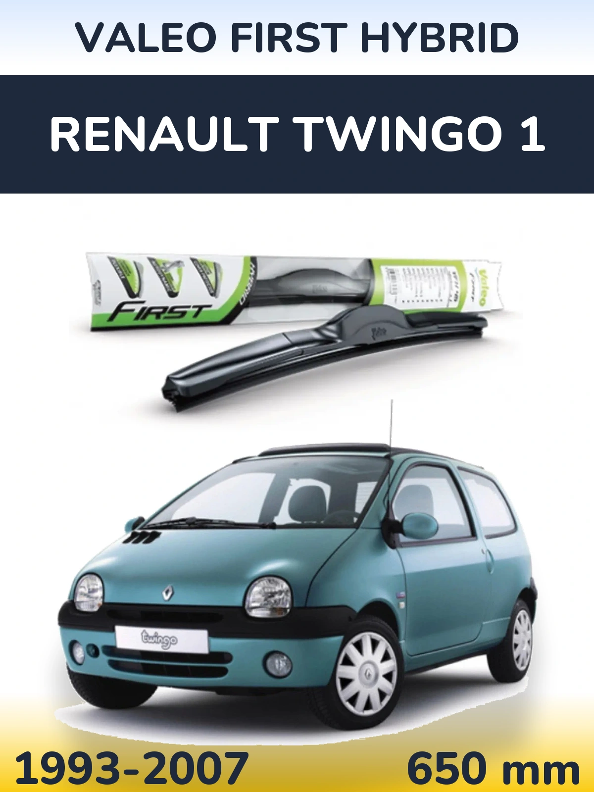 Передний дворник Valeo First Hybrid 650 мм для Renault Twingo 1 1993-2007