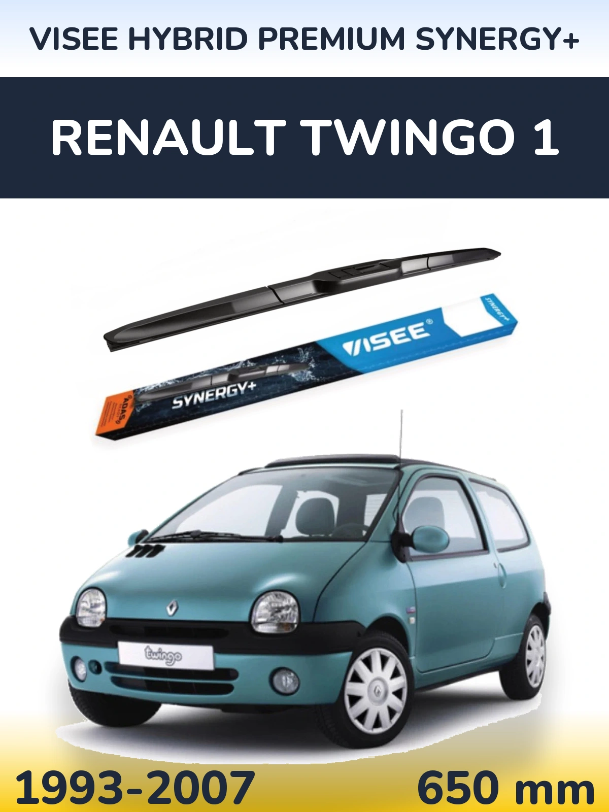 Przednia wycieraczka VISEE HYBRID PREMIUM SYNERGY+ 650 mm do Renault Twingo 1 1993-2007