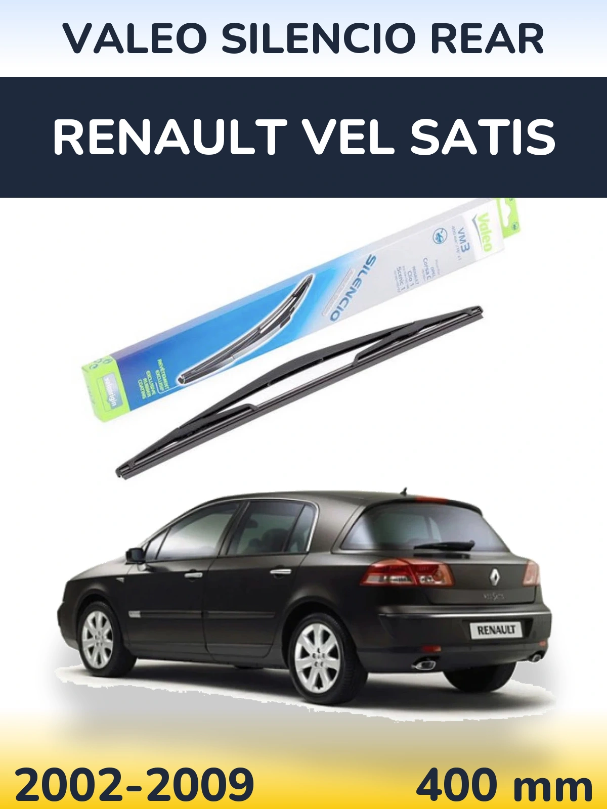 Tylna wycieraczka Valeo Silencio Rear 400 mm do Renault Vel Satis 2002-2009