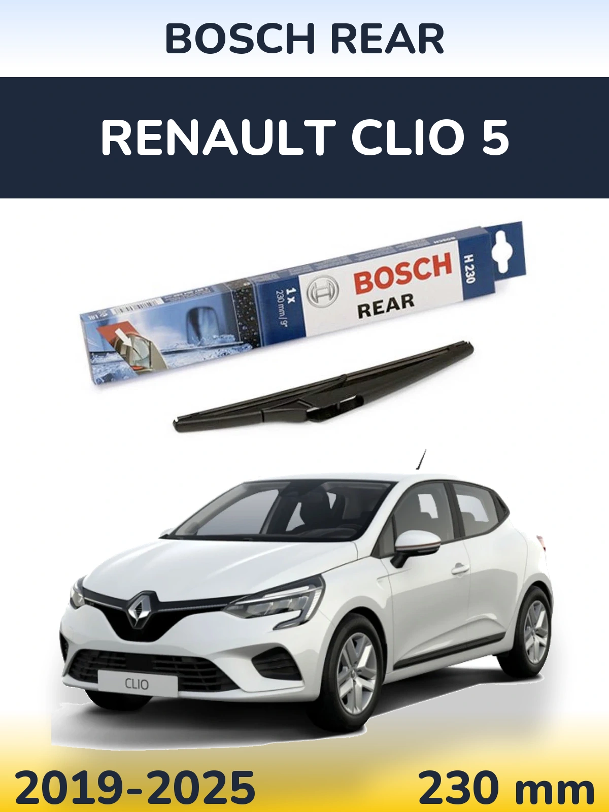 Tylna wycieraczka BOSCH Rear 230 mm do Renault Clio 5 2019-2025