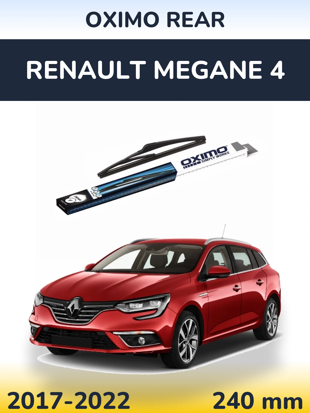 Rear wiper blade Oximo Rear 240 mm for Renault Megane 4 2017-2022