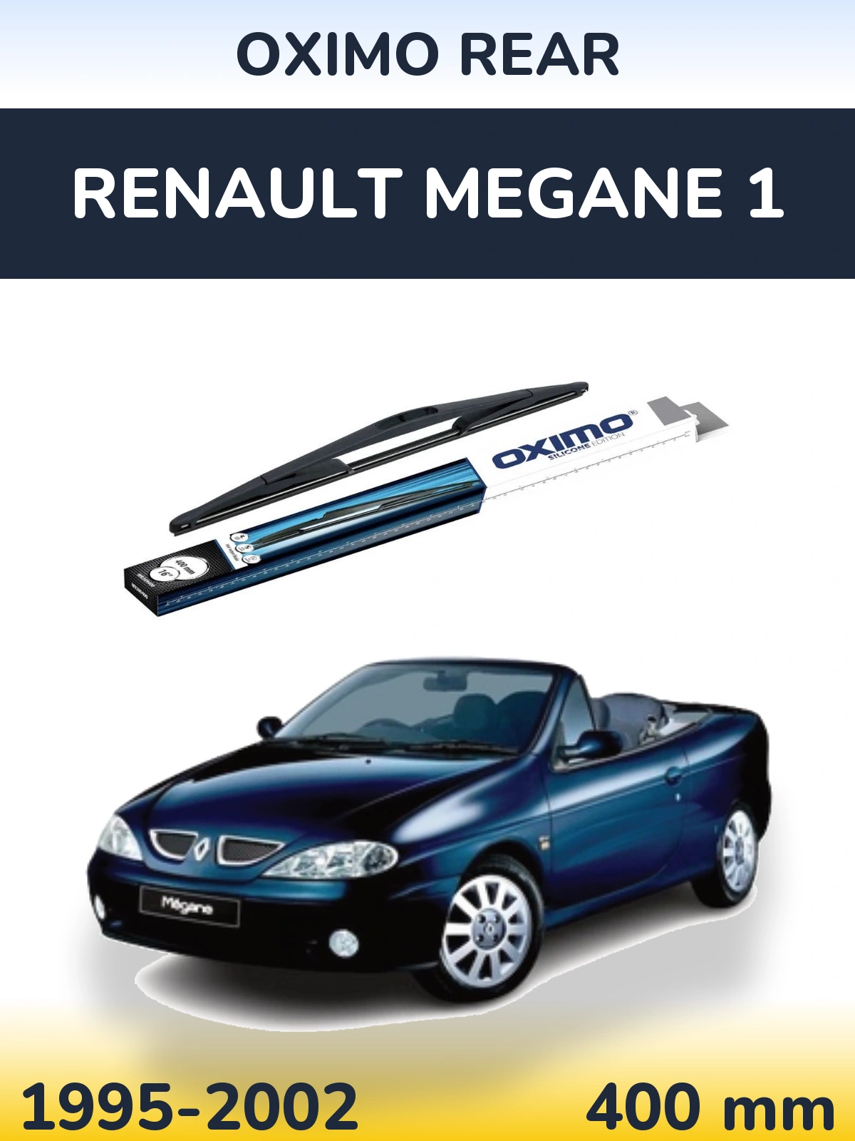 Задний дворник Oximo Rear 400 мм для Renault Megane 1 1995-2002