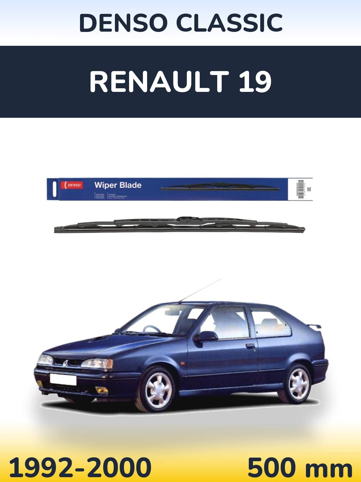 Tylna wycieraczka Denso Classic 500 mm do Renault 19 1992-2000