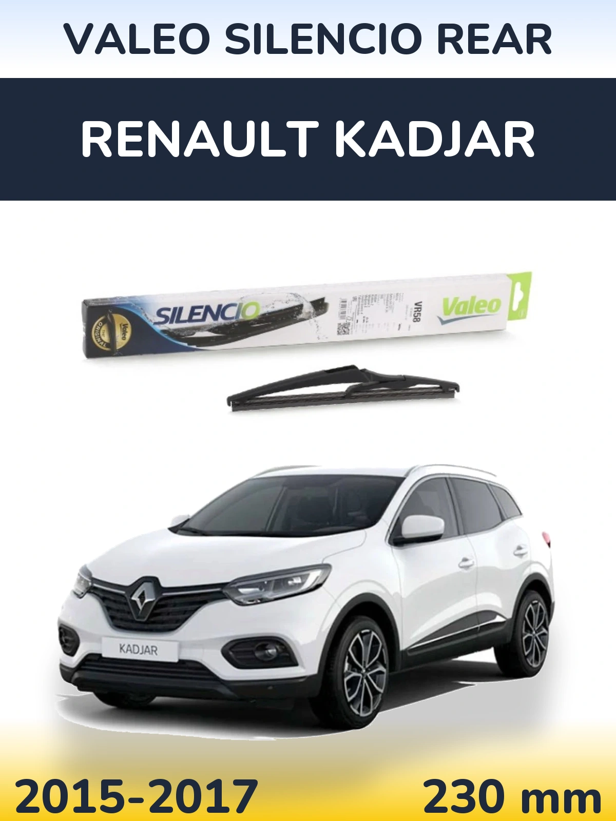 Задний дворник Valeo Silencio Rear 240 мм для Renault Kadjar 2015-2017