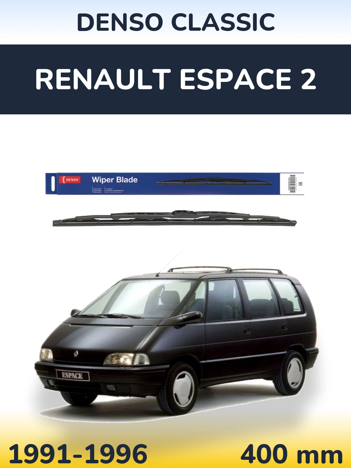 Tylna wycieraczka Denso Classic 400 mm do Renault Espace 2 1991-1996