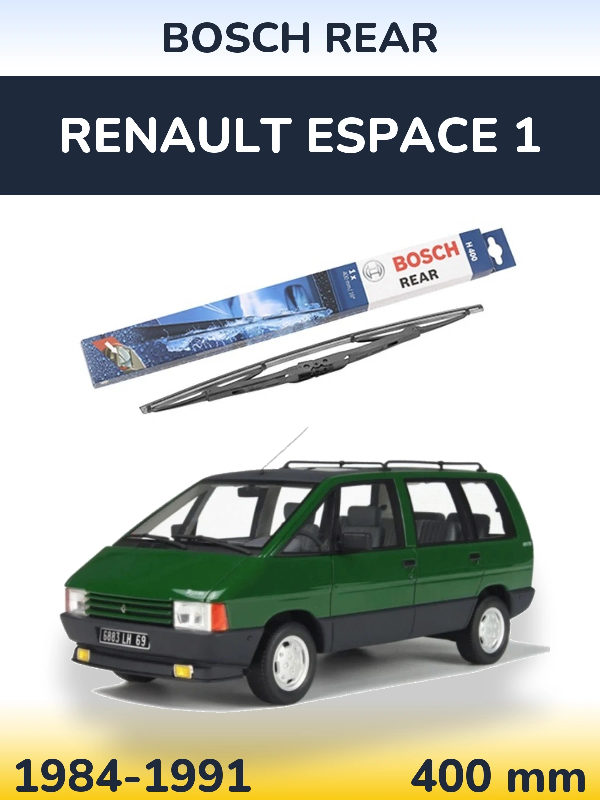 Задний дворник BOSCH Rear 400 мм для Renault Espace 1 1984-1991