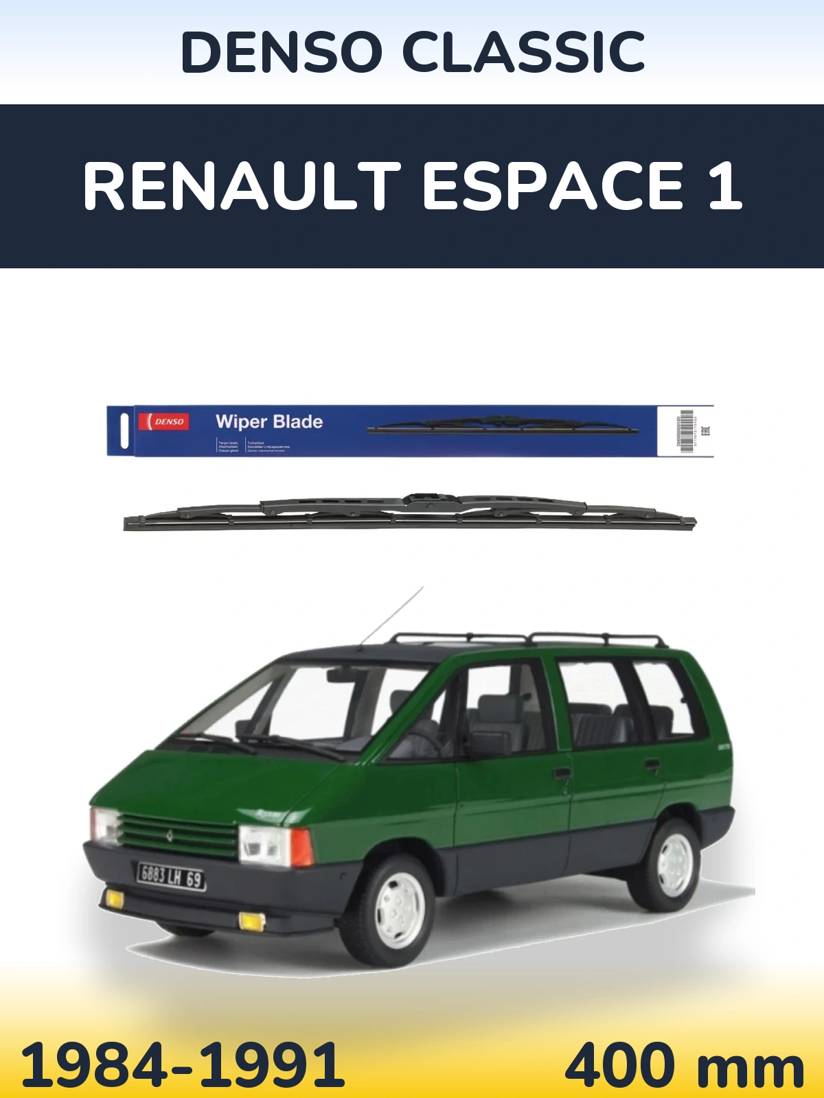Tylna wycieraczka Denso Classic 400 mm do Renault Espace 1 1984-1991