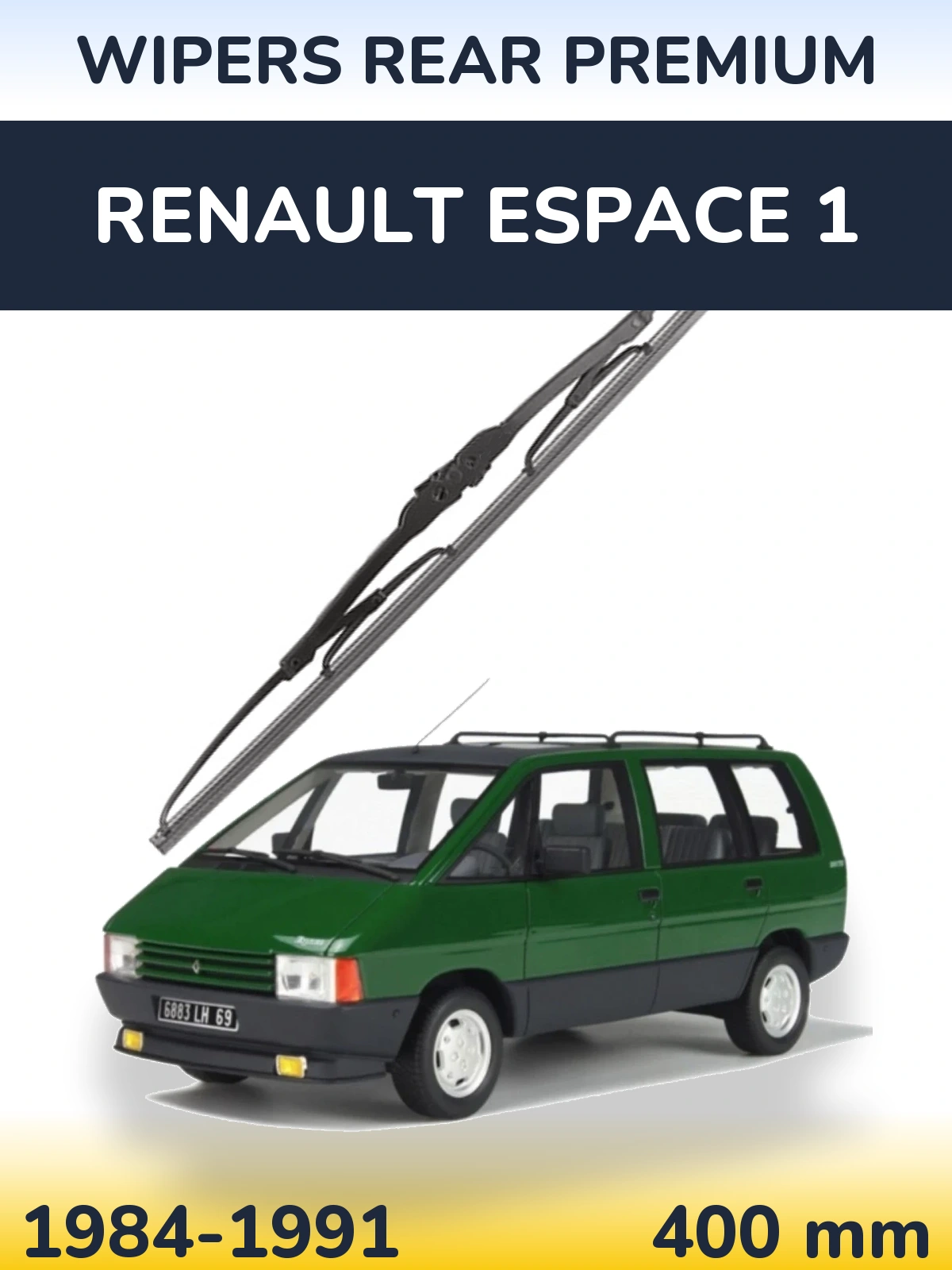 Задний дворник WIPERS REAR PREMIUM 400 мм для Renault Espace 1 1984-1991