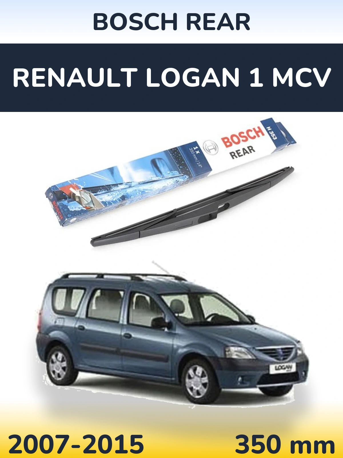 Задний дворник BOSCH Rear 350 мм для Renault Logan 1 MCV 2007-2015