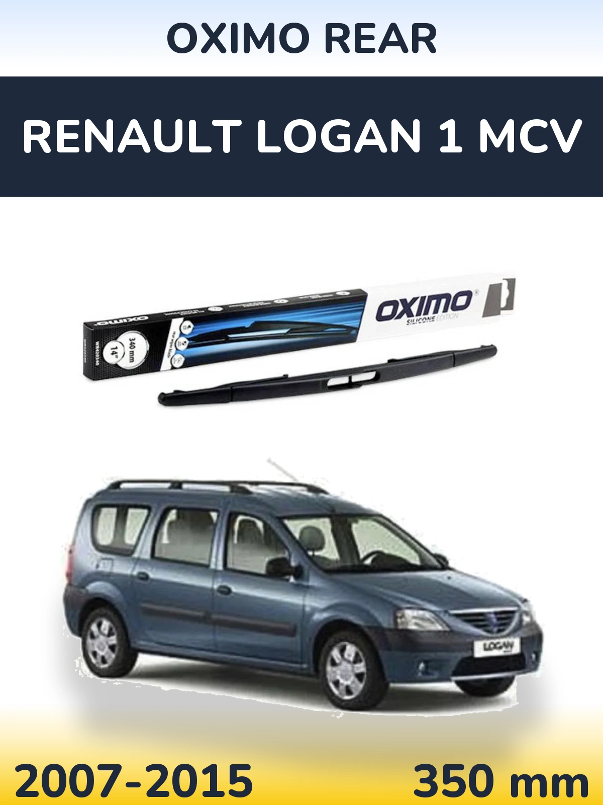 Задний дворник Oximo Rear 350 мм для Renault Logan 1 MCV 2007-2015