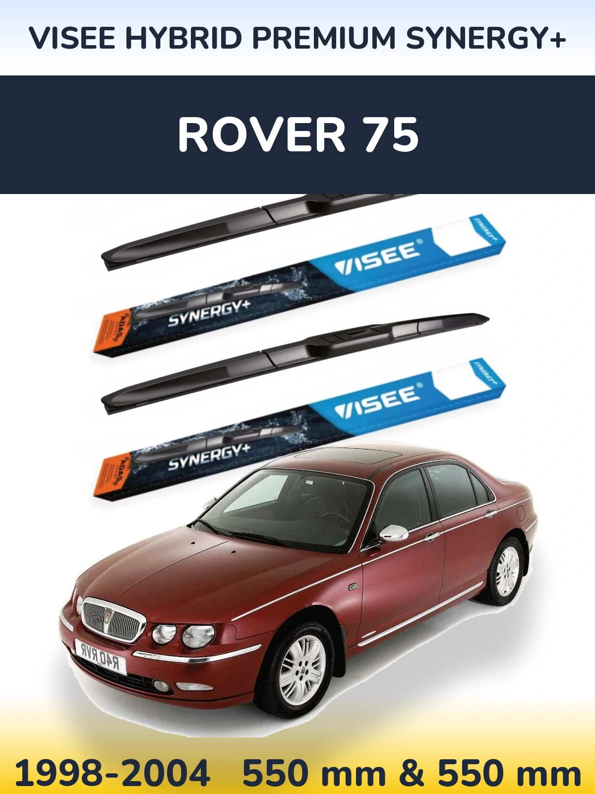 Комплект передніх щіток VISEE HYBRID PREMIUM SYNERGY+ 550 & 550 мм для Rover 75 1998-2004