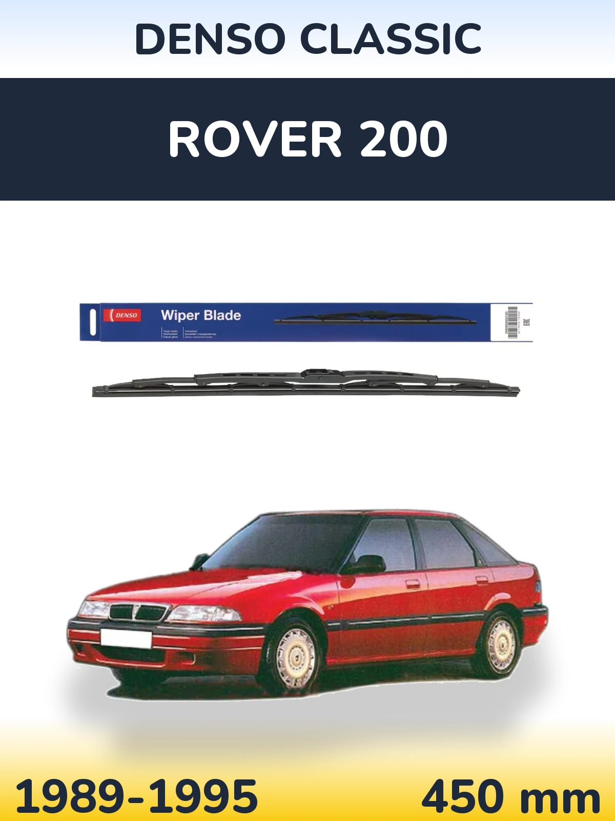 Rear wiper blade Denso Classic 450 mm for Rover 200 1989-1995