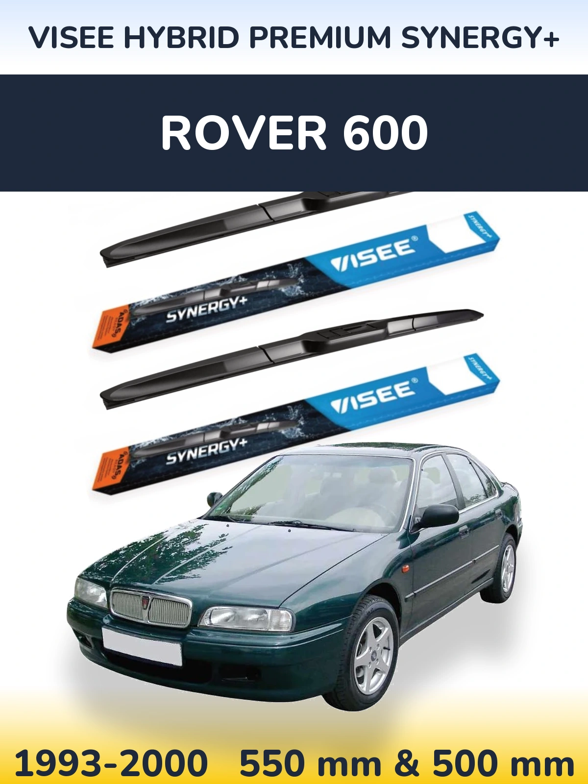Комплект передних дворников VISEE HYBRID PREMIUM SYNERGY+ 550 & 500 мм для Rover 600 1993-2000