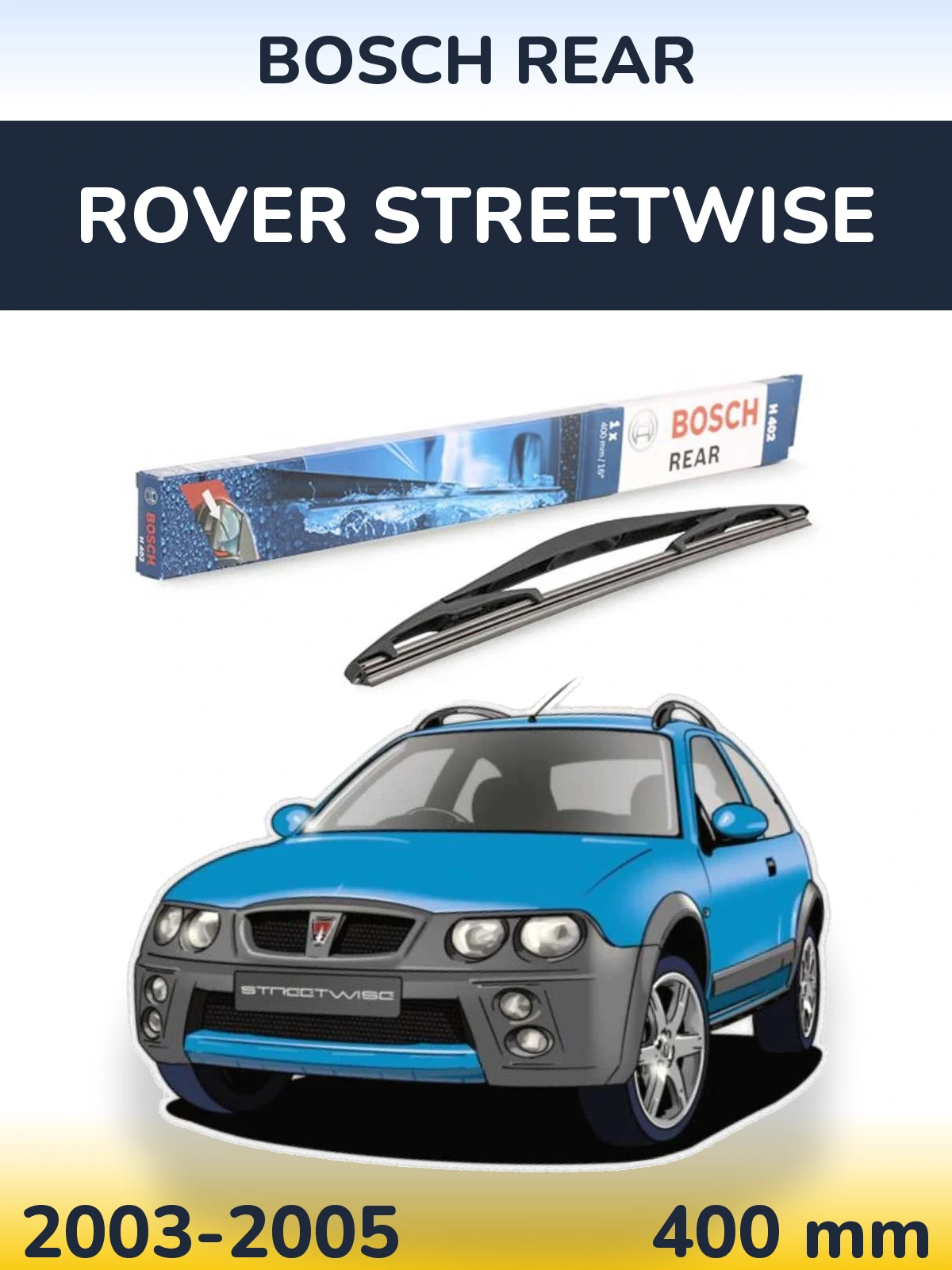 Задний дворник BOSCH Rear 400 мм для Rover Streetwise 2003-2005