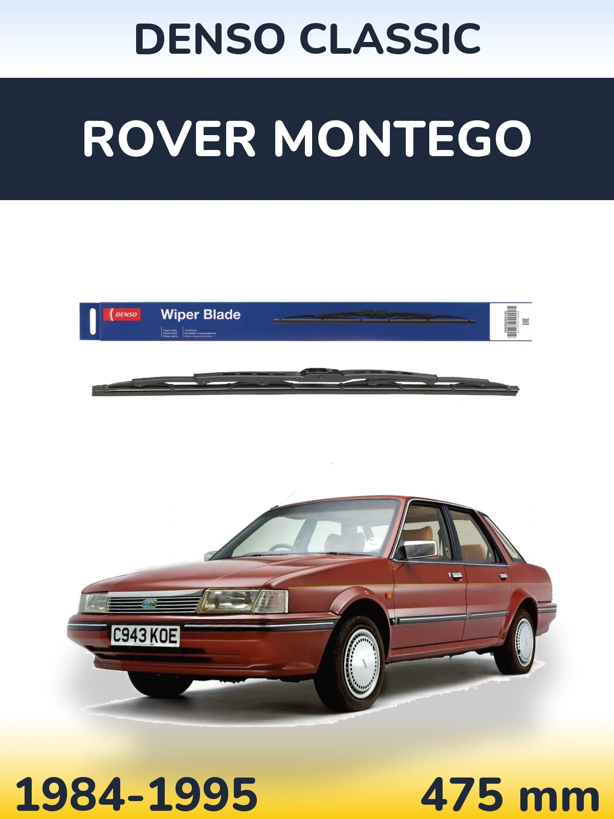 Tylna wycieraczka Denso Classic 475 mm do Rover Montego 1984-1995