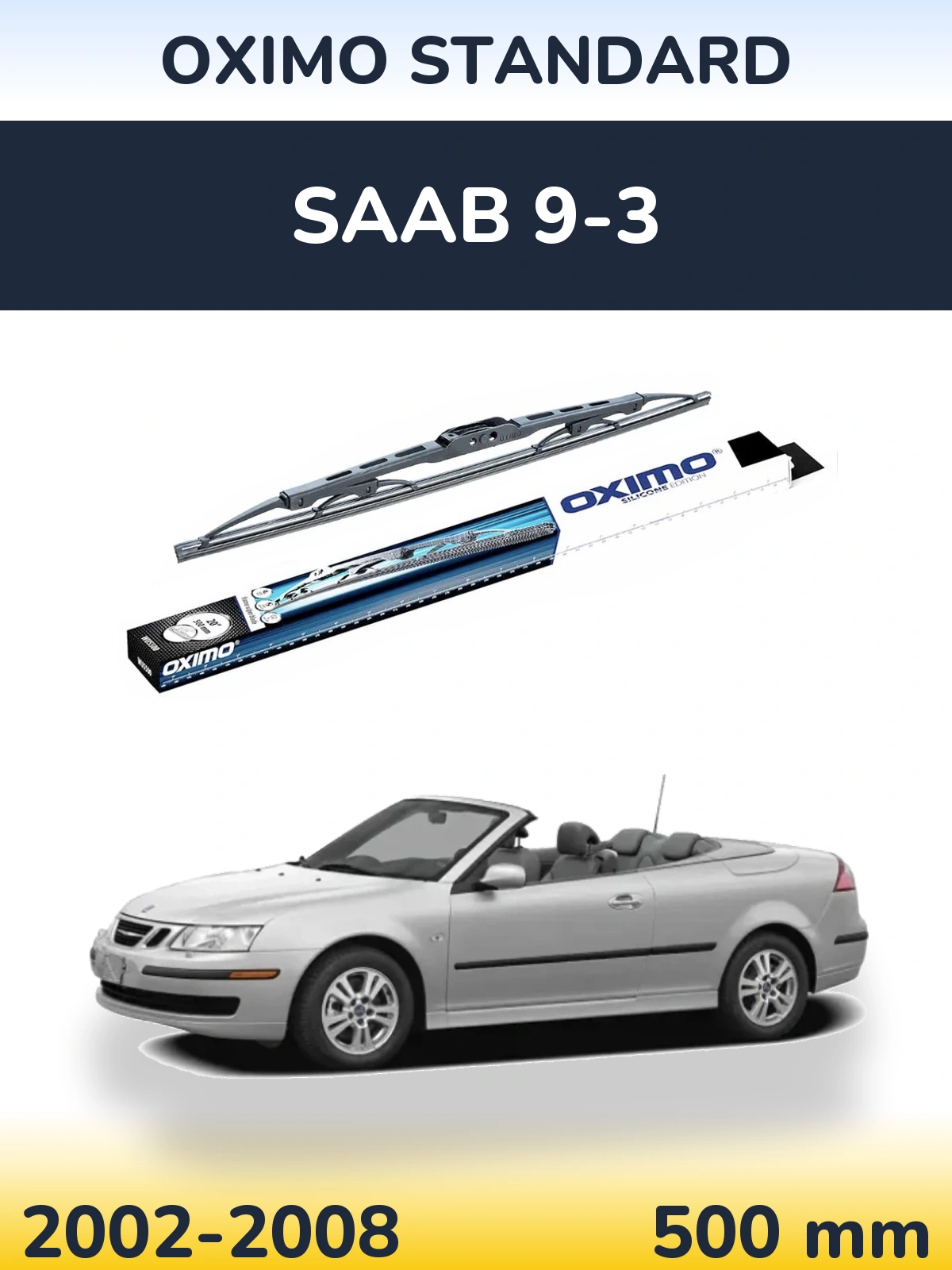 Задний дворник Oximo Standard 500 мм для SAAB 9-3 2002-2008