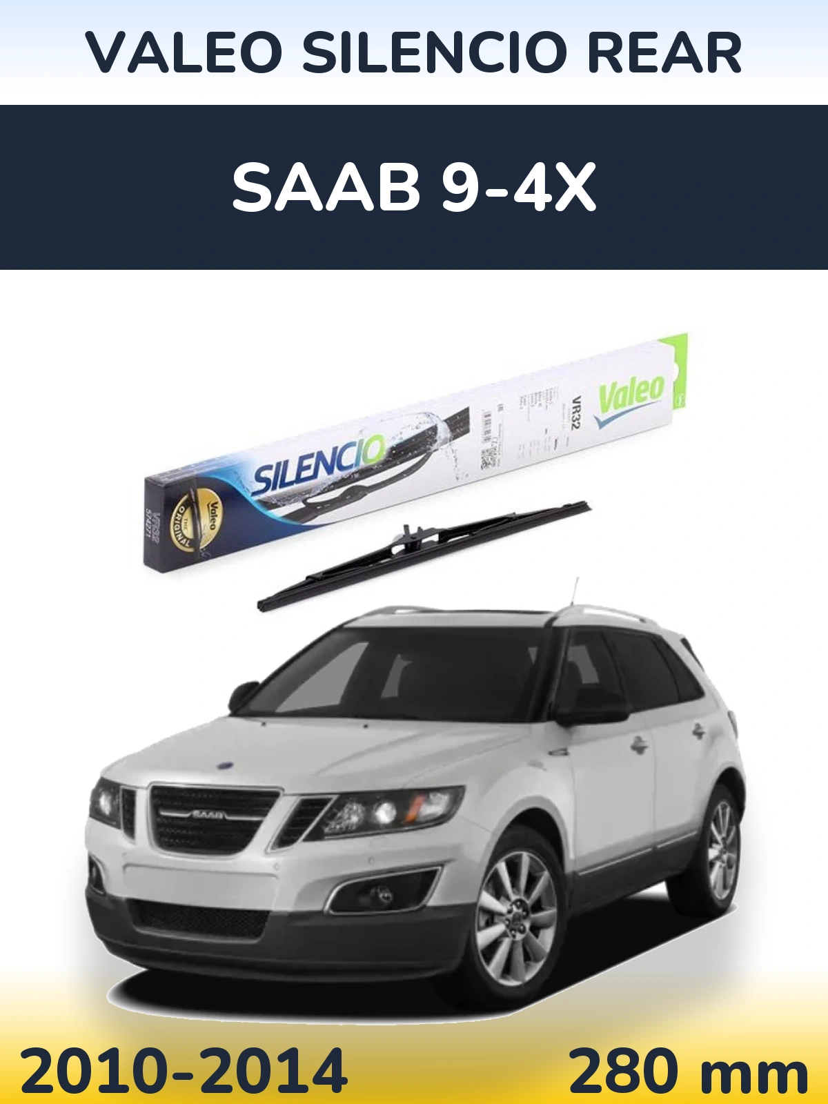 Задний дворник Valeo Silencio Rear 280 мм для SAAB 9-4X 2010-2014
