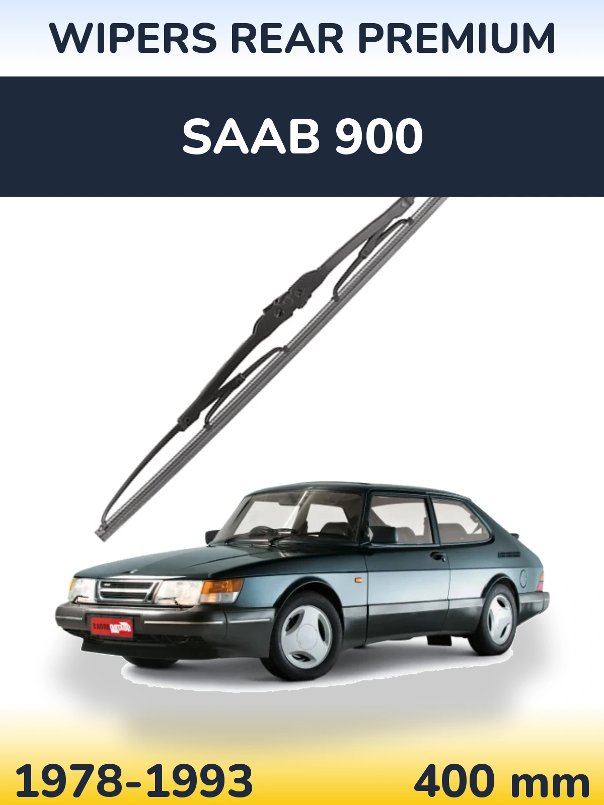 Rear wiper blade WIPERS REAR PREMIUM 400 mm for SAAB 900 1978-1993