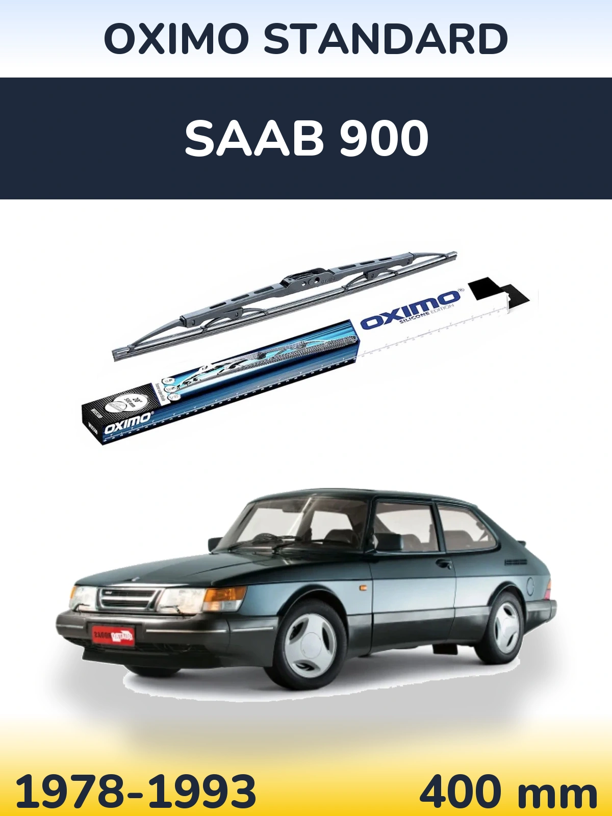 Rear wiper blade Oximo Standard 400 mm for SAAB 900 1978-1993