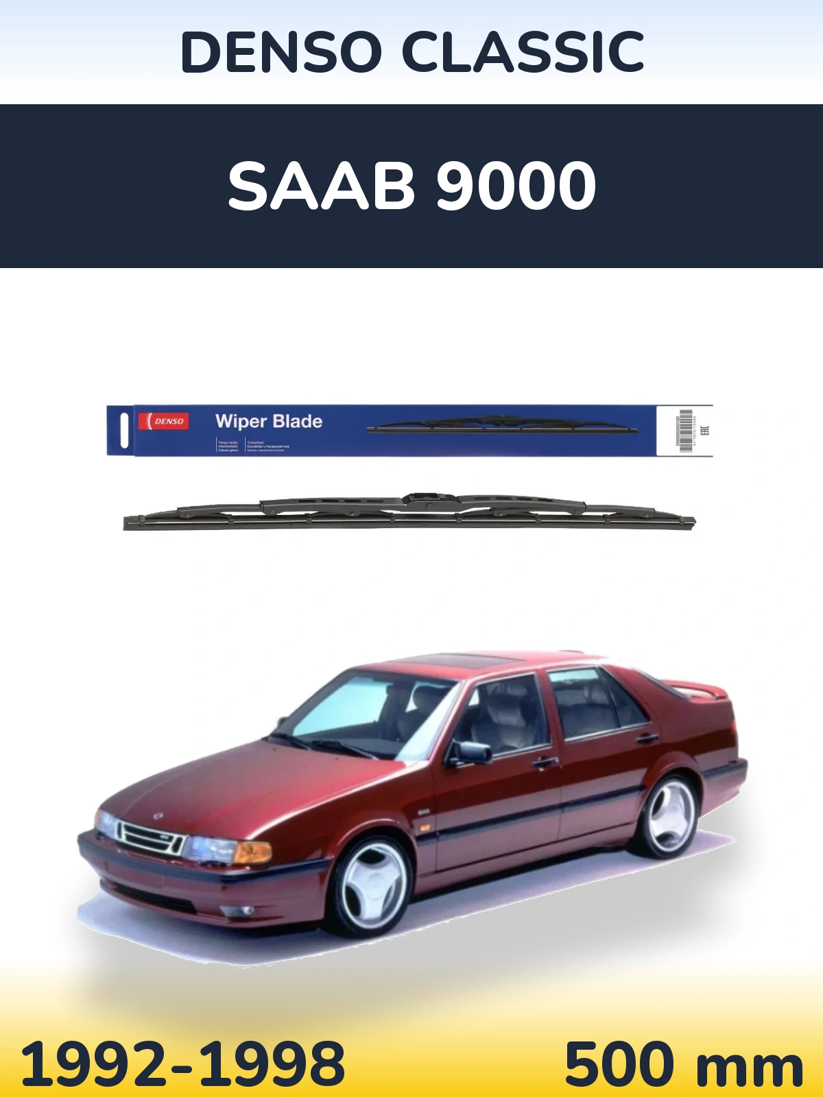 Задний дворник Denso Classic 500 мм для SAAB 9000 1992-1998