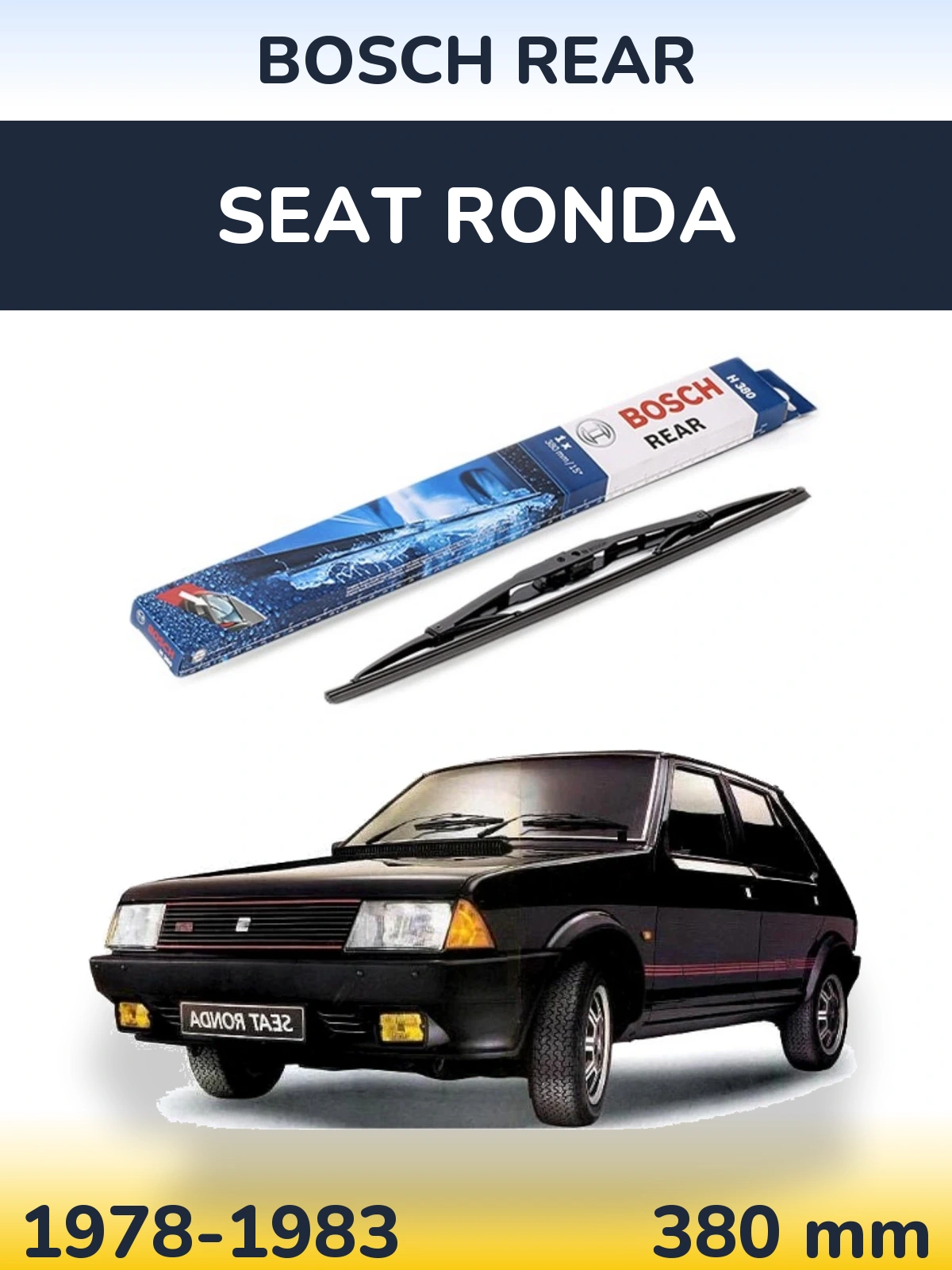 Задний дворник BOSCH Rear 380 мм для SEAT Ronda 1978-1983