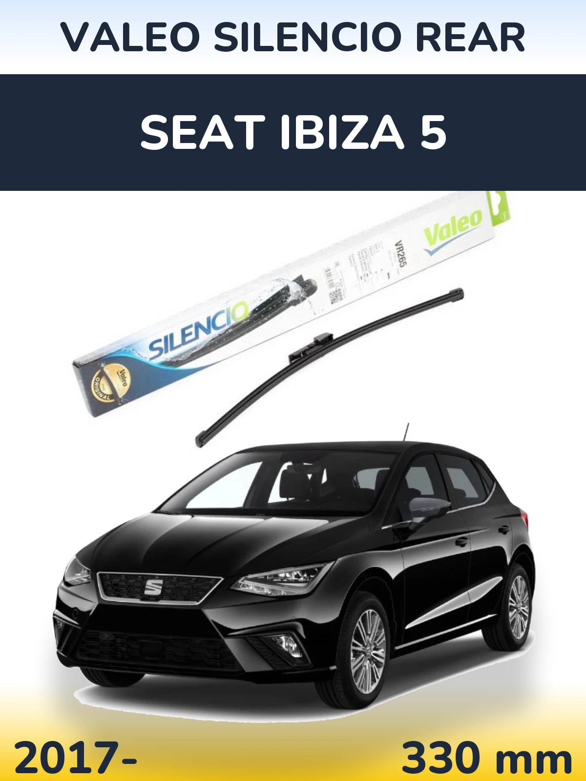 Tylna wycieraczka Valeo Silencio Rear 335 mm do SEAT Ibiza 5 2017-2026