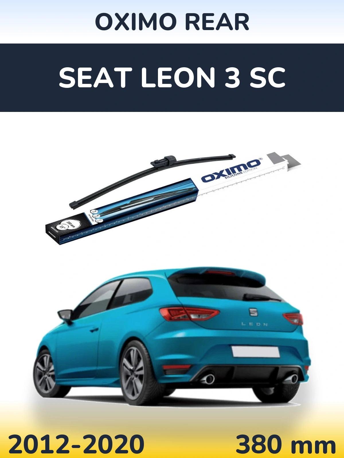 Rear wiper blade Oximo Rear 380 mm for SEAT Leon 3 SC 2012-2020