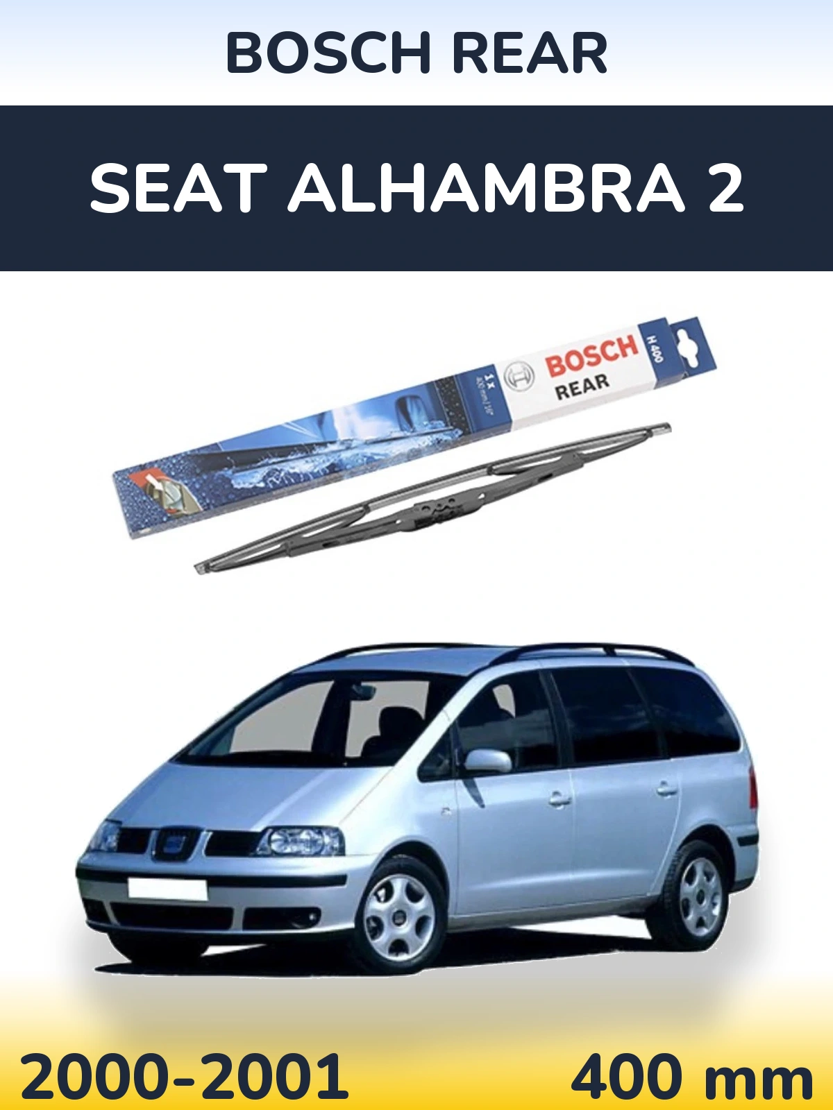 Tylna wycieraczka BOSCH Rear 400 mm do SEAT Alhambra 2 2000-2001