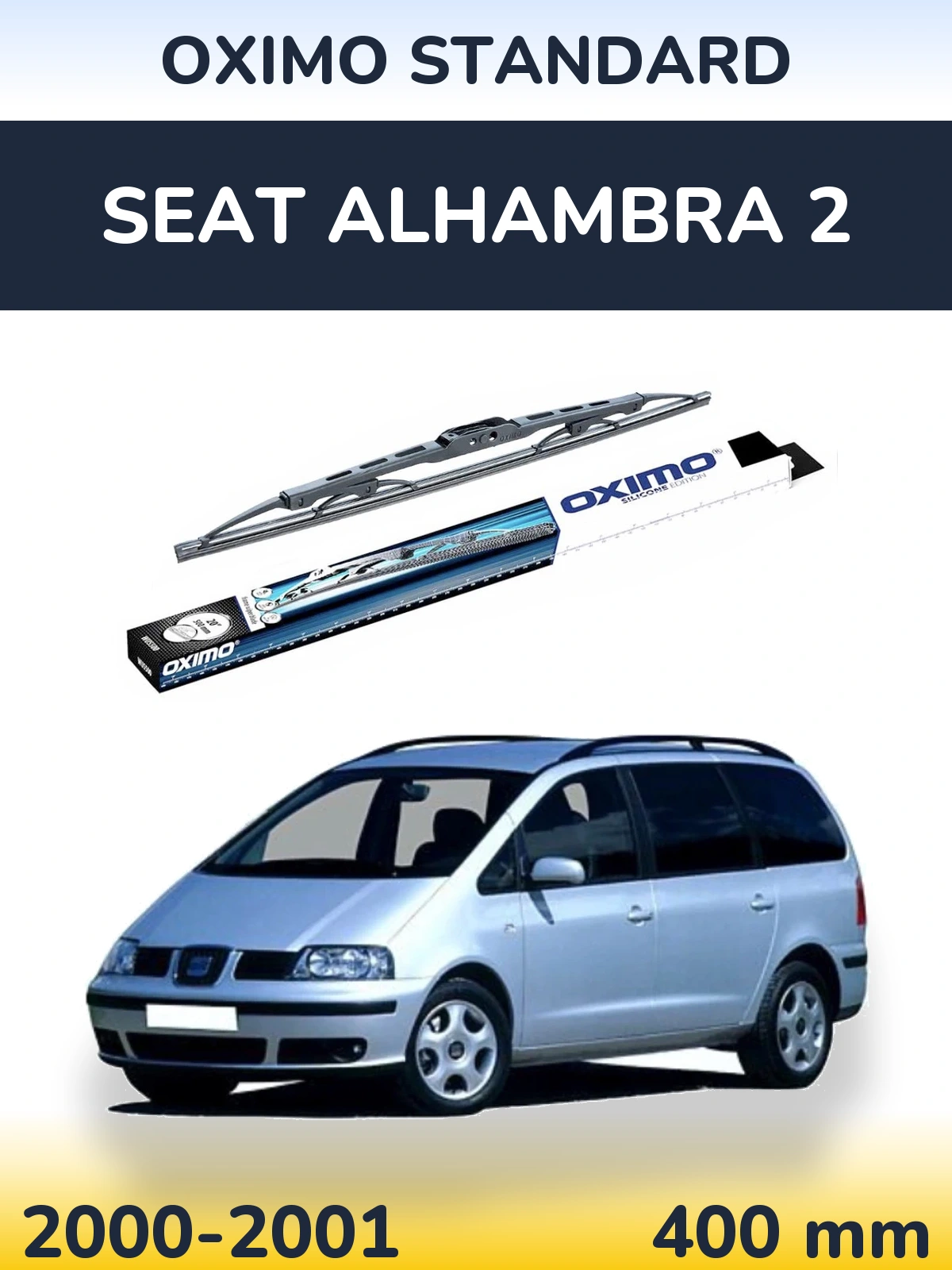 Tylna wycieraczka Oximo Standard 400 mm do SEAT Alhambra 2 2000-2001