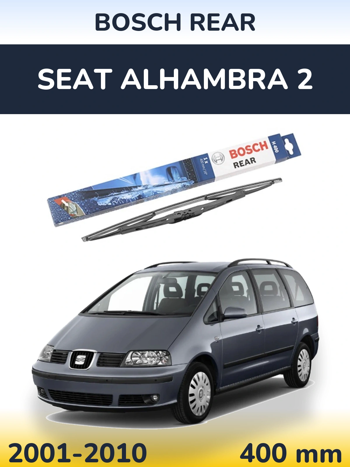 Tylna wycieraczka BOSCH Rear 400 mm do SEAT Alhambra 2 2001-2010