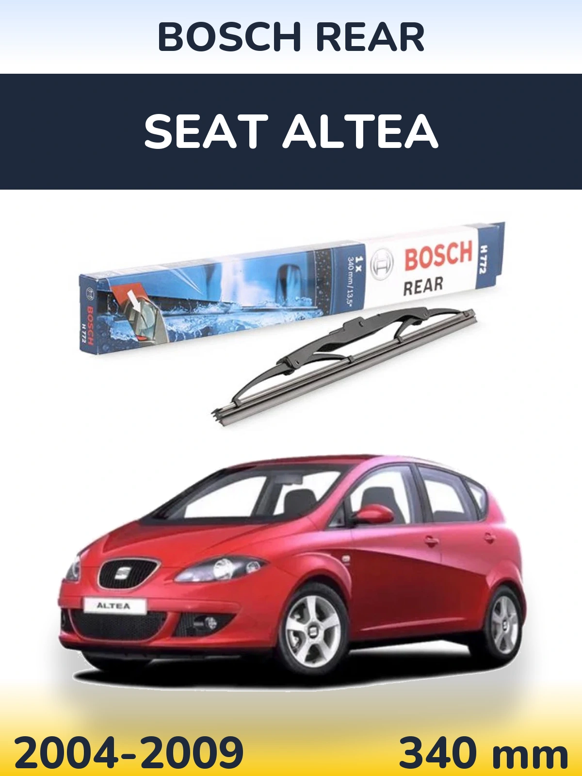 Задний дворник BOSCH Rear 340 мм для SEAT Altea 2004-2009
