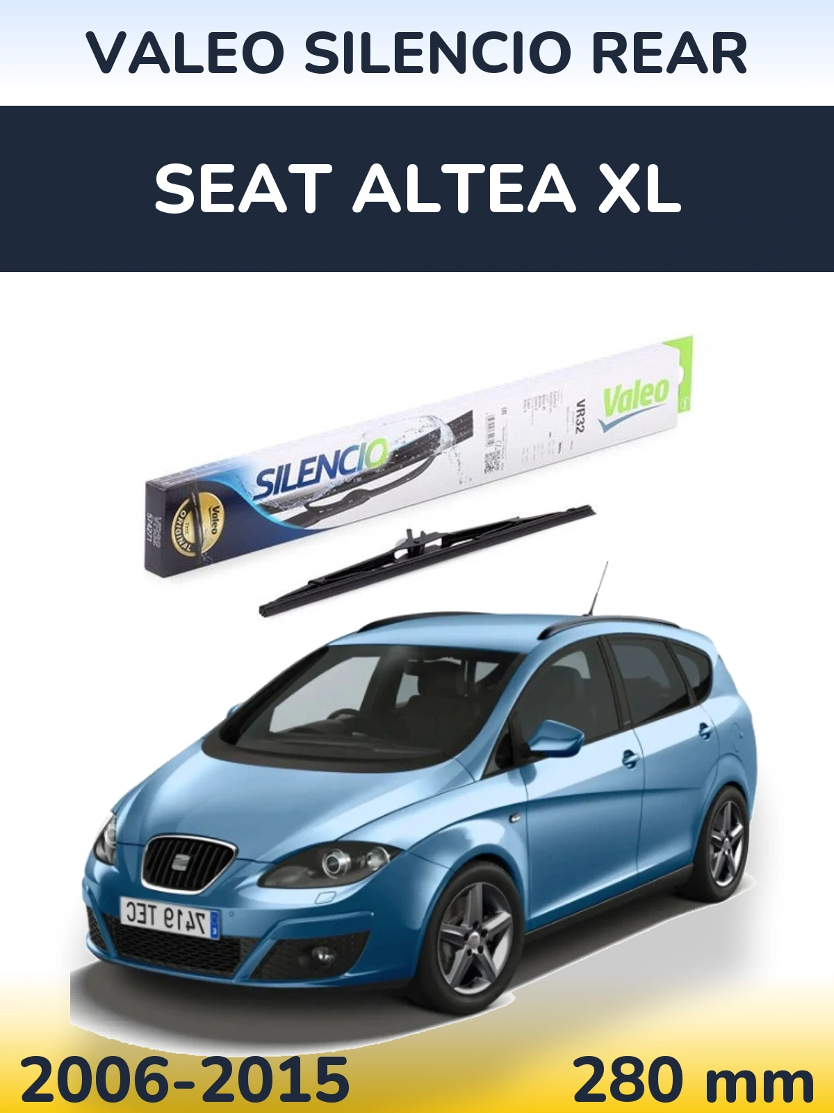Tylna wycieraczka Valeo Silencio Rear 280 mm do SEAT Altea XL 2006-2015